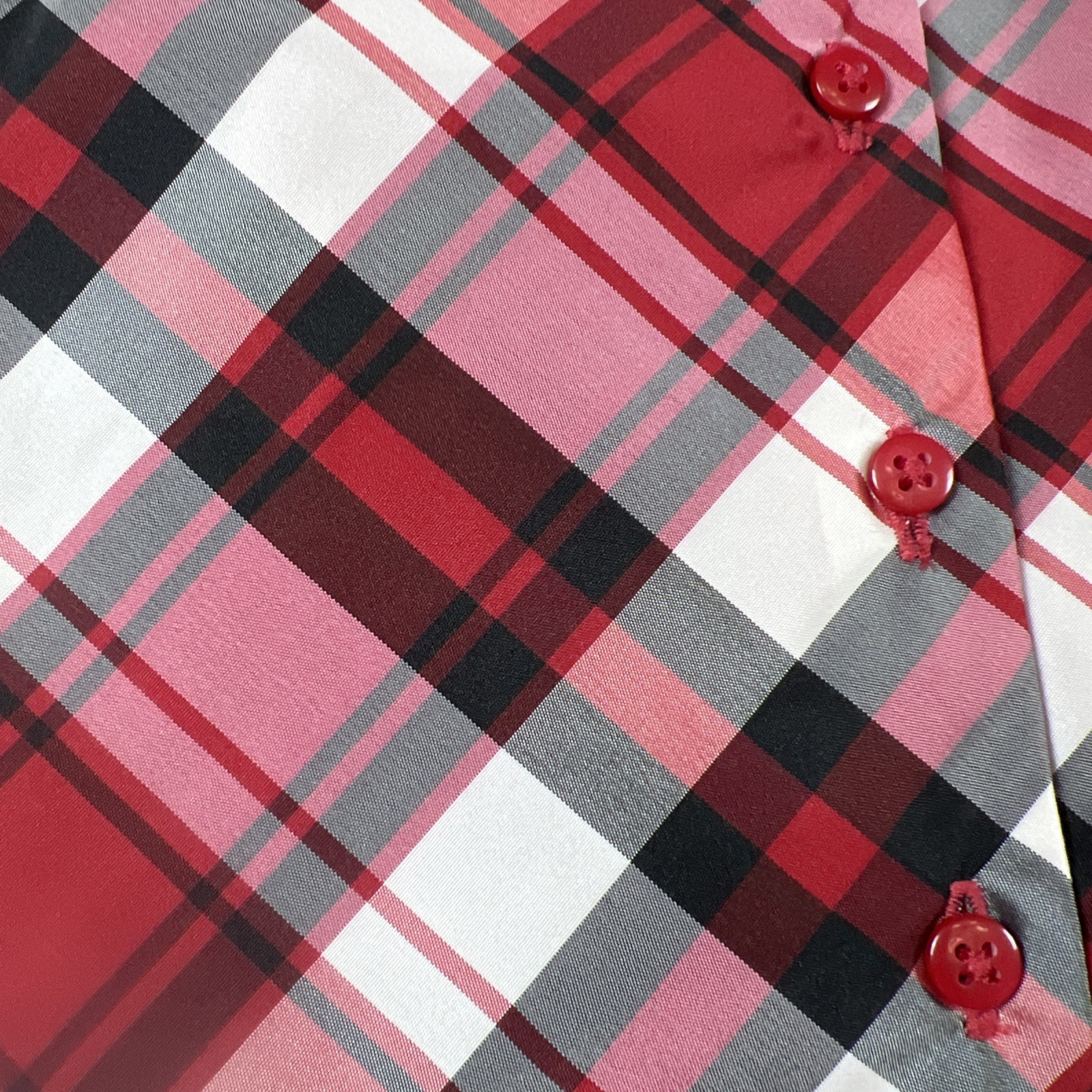 Carter’s Girls Size 6 Red Plaid Taffeta Holiday Dress Christmas Velvet Trim