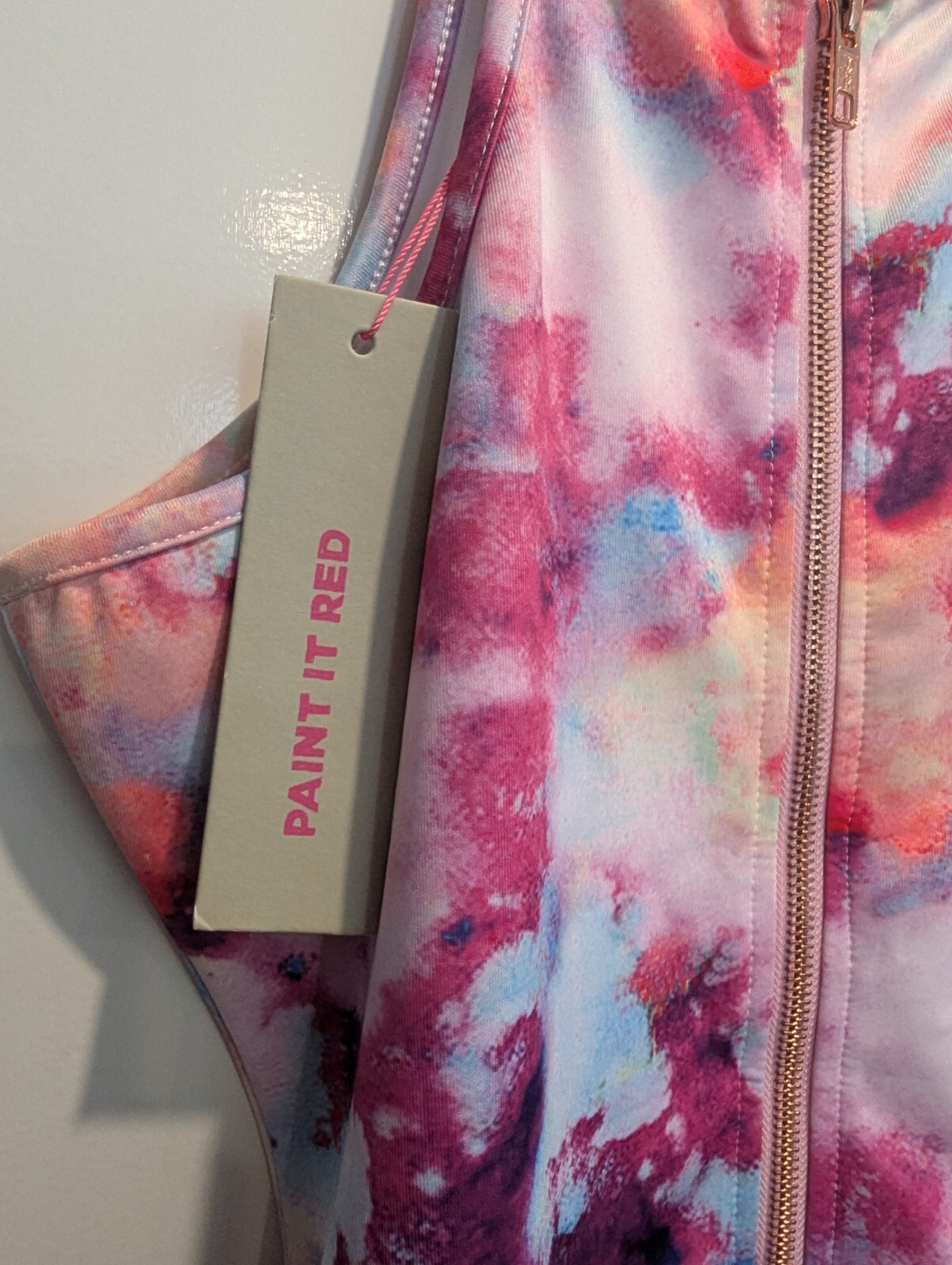Paint It Red Dress New Tags Size S Watercolour Tie Dye Singlet Mini RRP $69.95