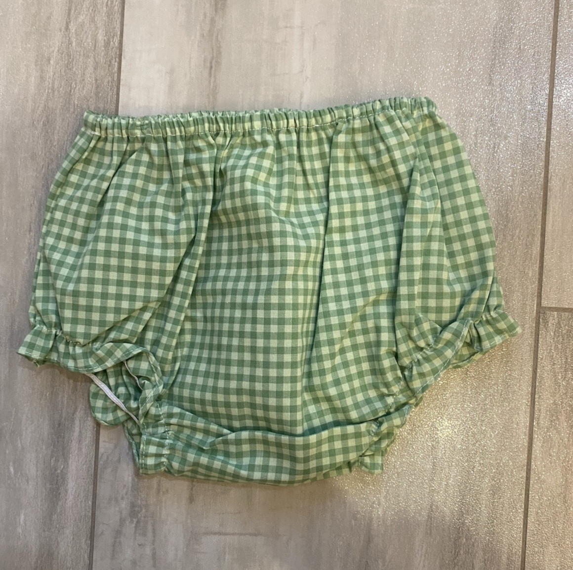 New! Petit Ami Embroidered Fall Wreath Cotton Blend Gingham Diaper Set, Girls 3M