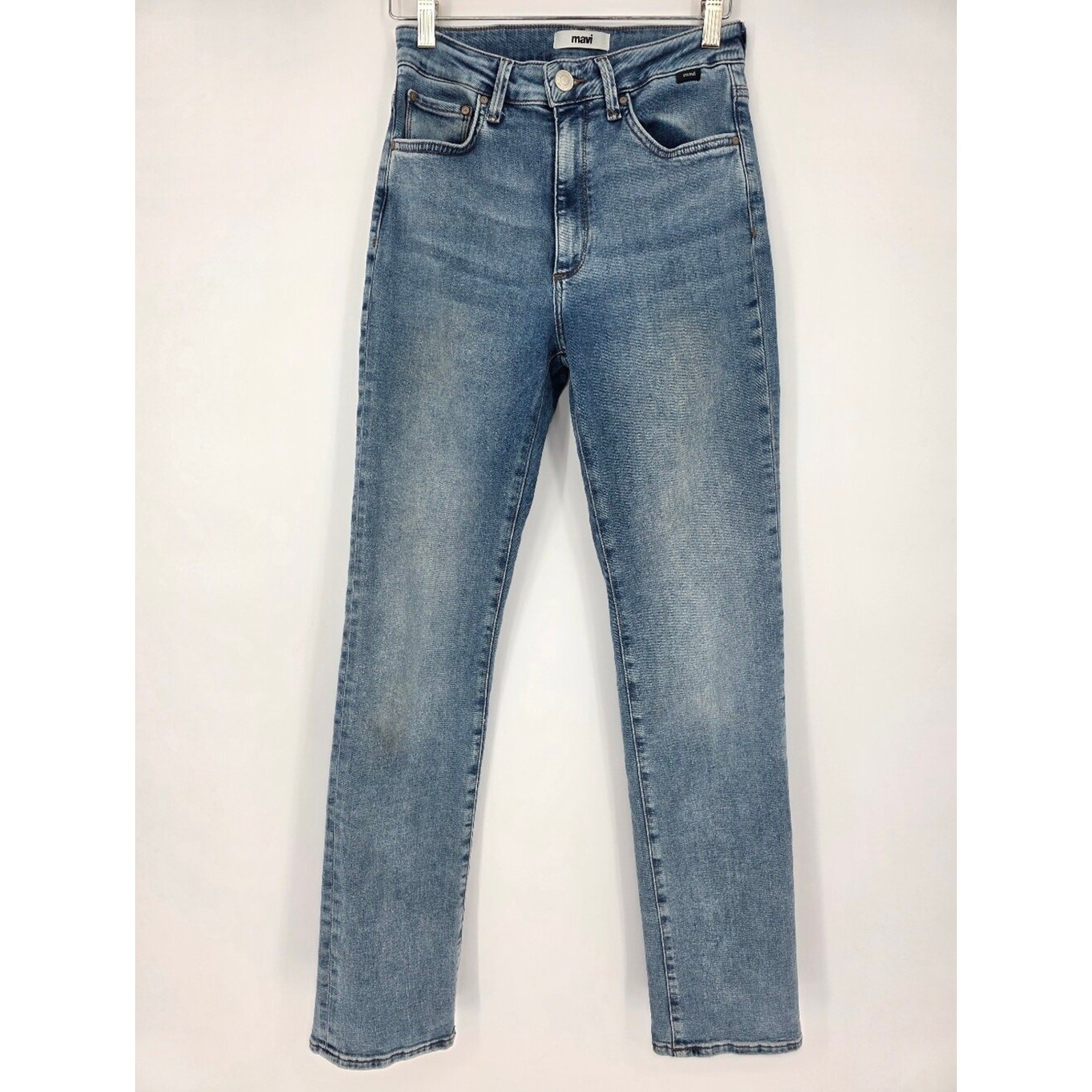 Mavi Kendra Mid Rise Straight Leg Jeans Women’s 27/32 Light Wash Stretch Denim