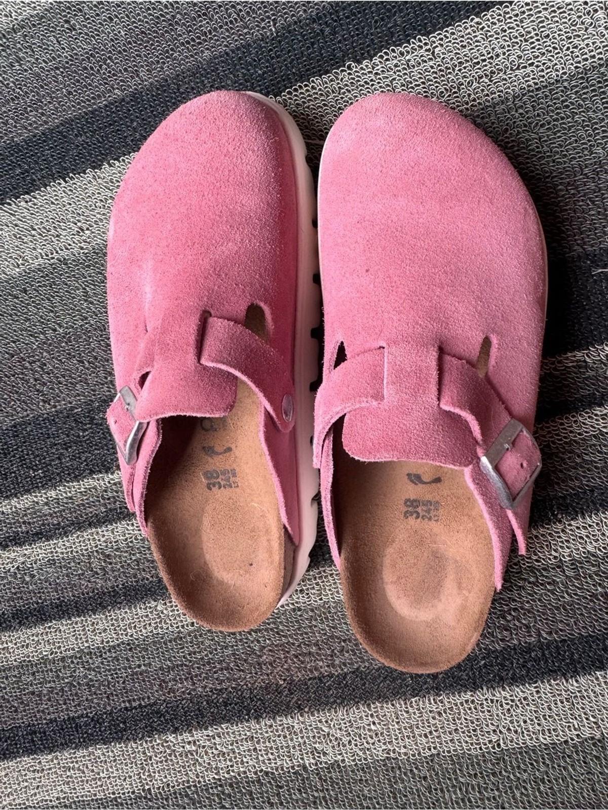 Birkenstock Papillio Pink Suede Clog Mules