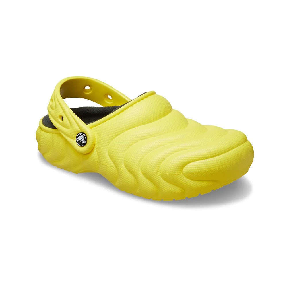 New CROCS Womens CLASSIC LINED OVERPUFF CLOG 210059-77J CYBER YELLOW US W 5-9