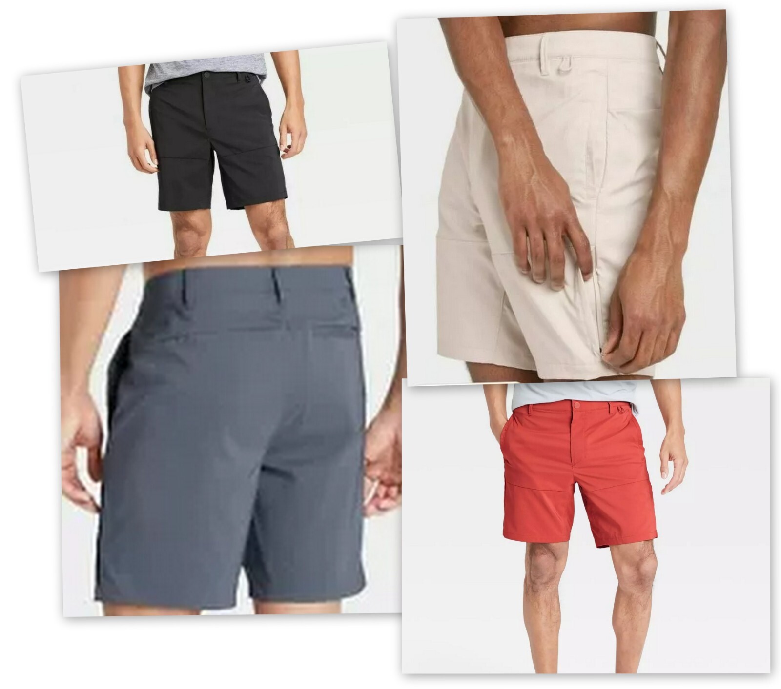 All In Motion Shorts 9″ Wicking Tech & Zip pockets Quick Dry Travel or on the go