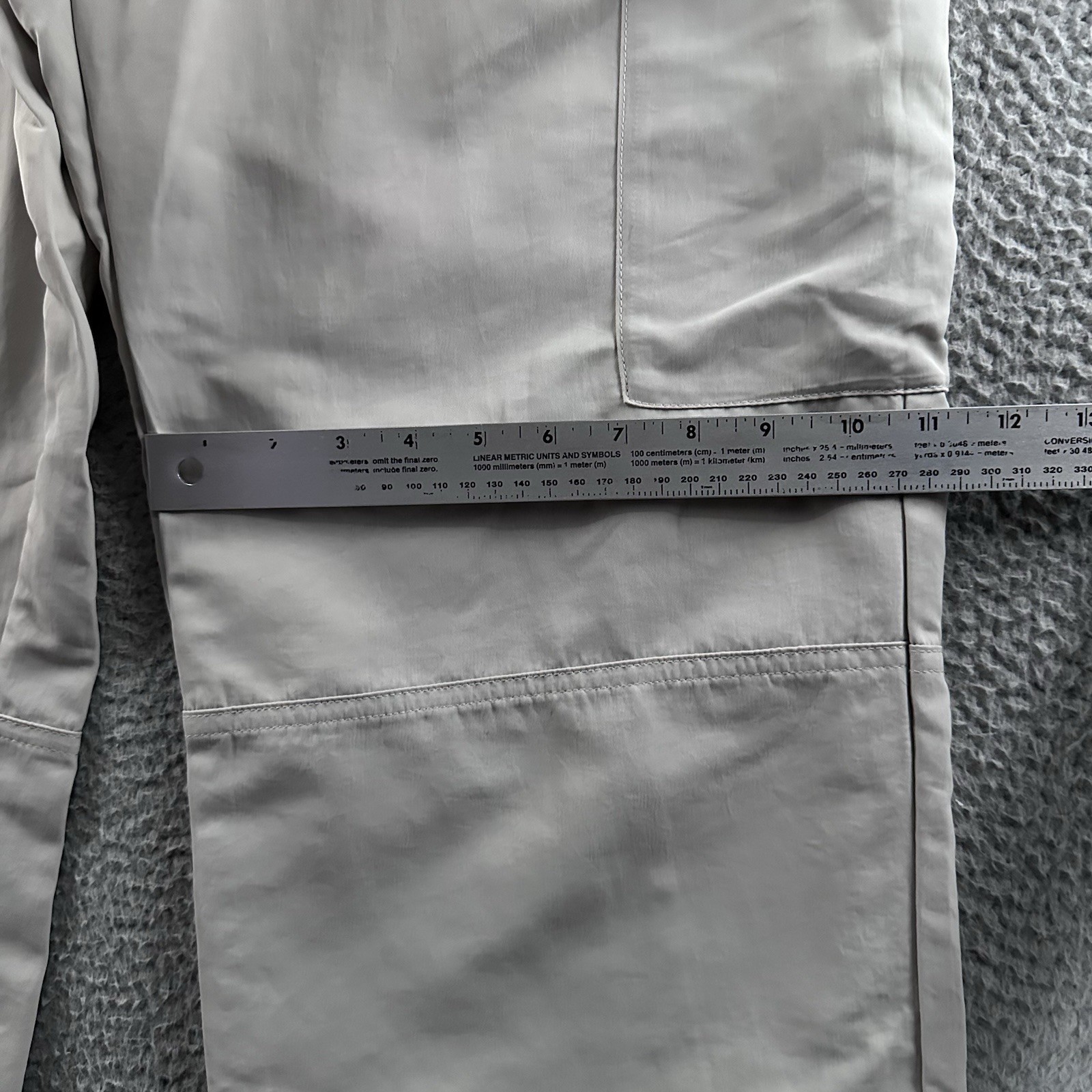 H&M Divided Womens Pants Beige Size 14 Parachute Pant Cargo 100% Polyamide