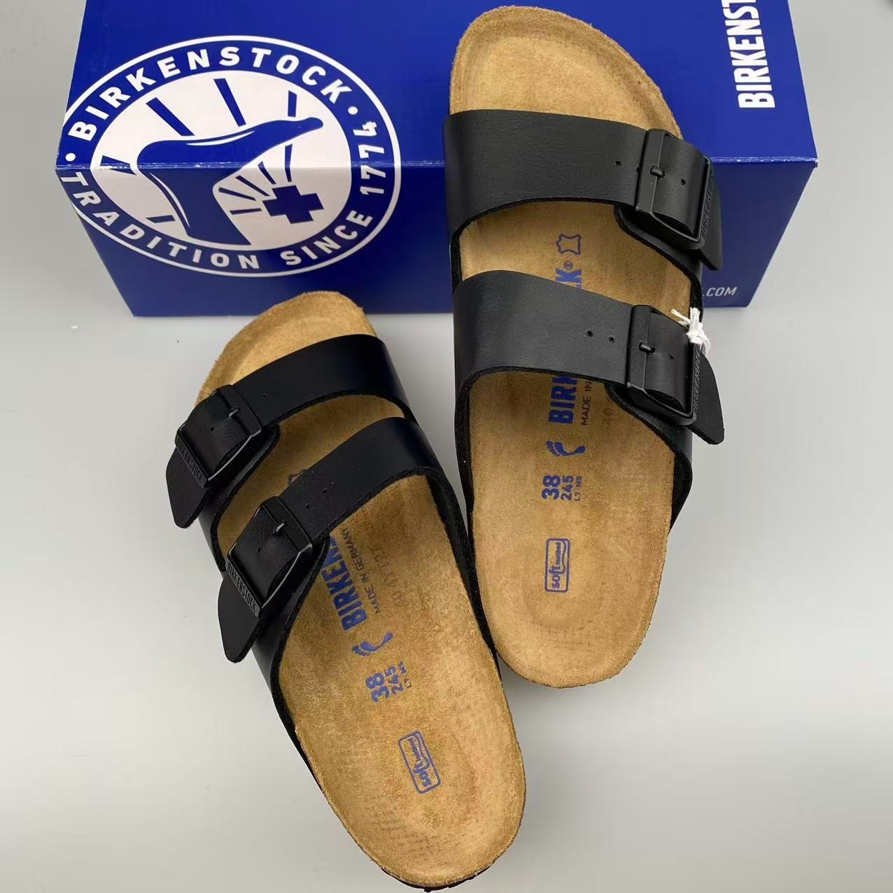 Birkenstock Arizona Suede Footbed Synthetic Leather Unisex Sandals | All Colors