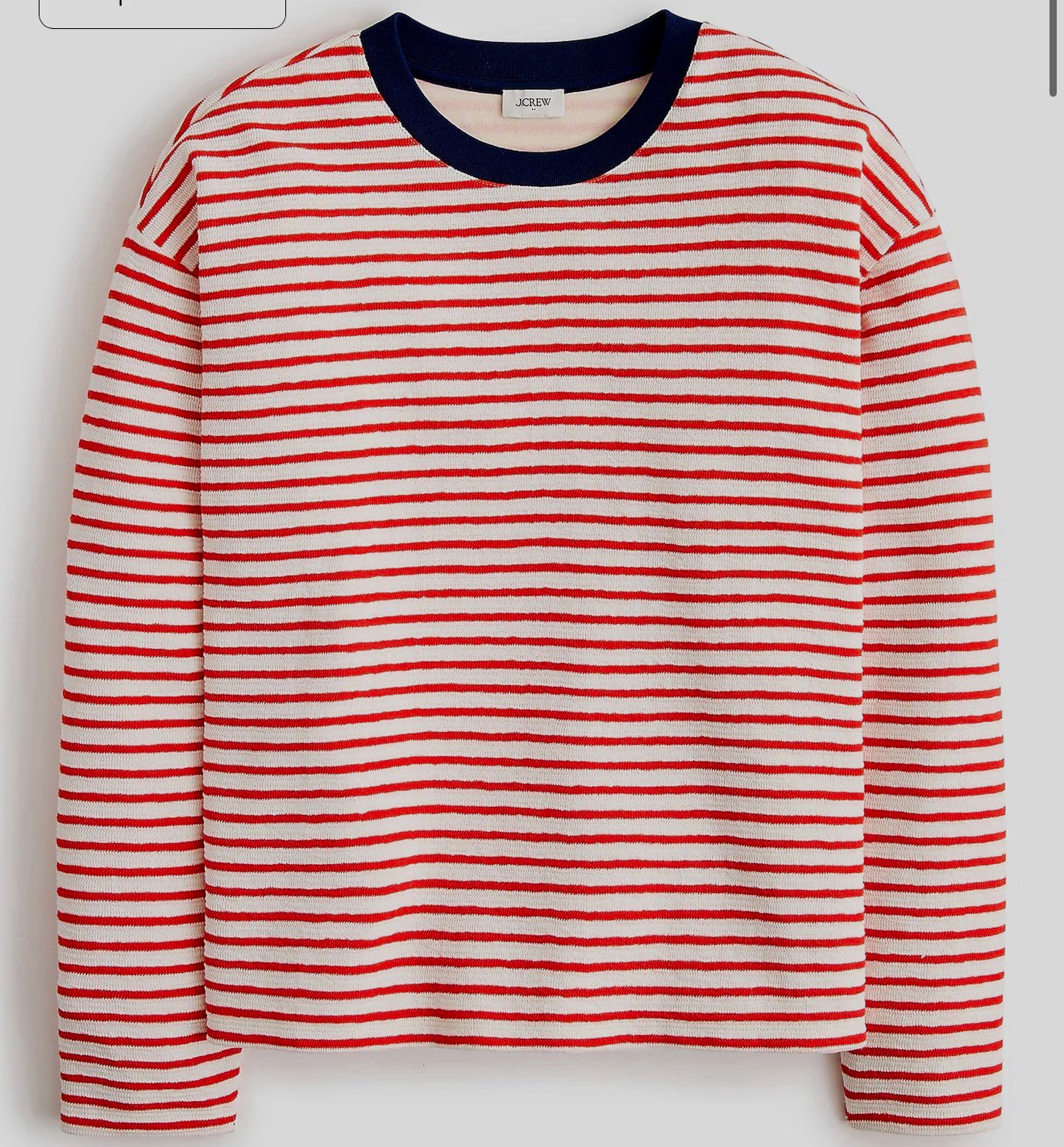 J.CREW Factory Womens Striped Crewneck Knit Pullover Sweater Long Sleeve M