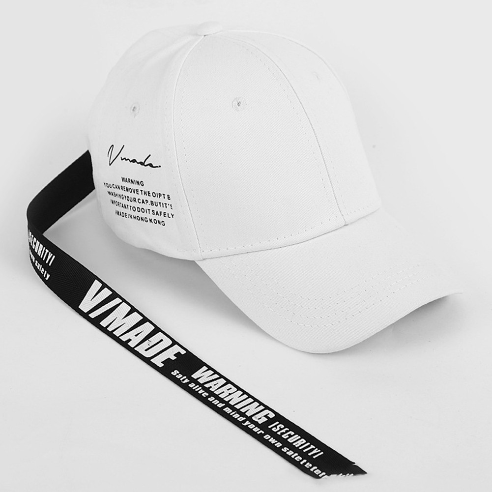 Stylish Cotton Baseball Cap with Long Strap Hip Hop Theme for Daily Wear