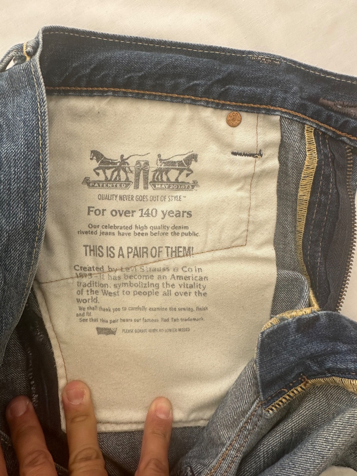 Levi’s 508 Men’s Classic Straight Leg Jeans Blue Denim Size W33 L34