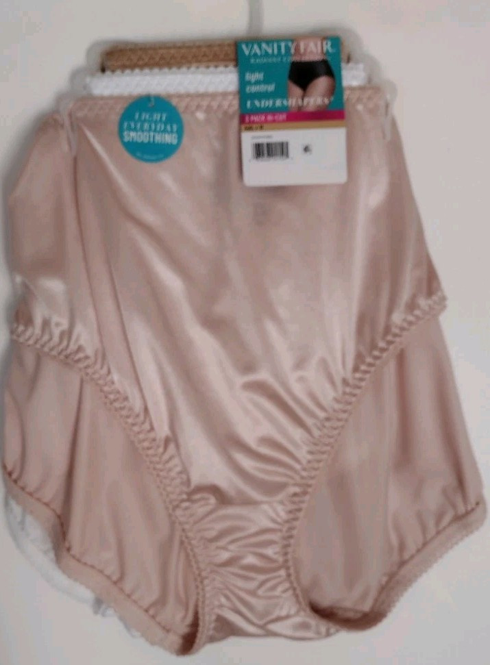 VANITY FAIR Women 3-Pair Undershapers Hi Cut Underwear Panties Nylon Size 4XL 11
