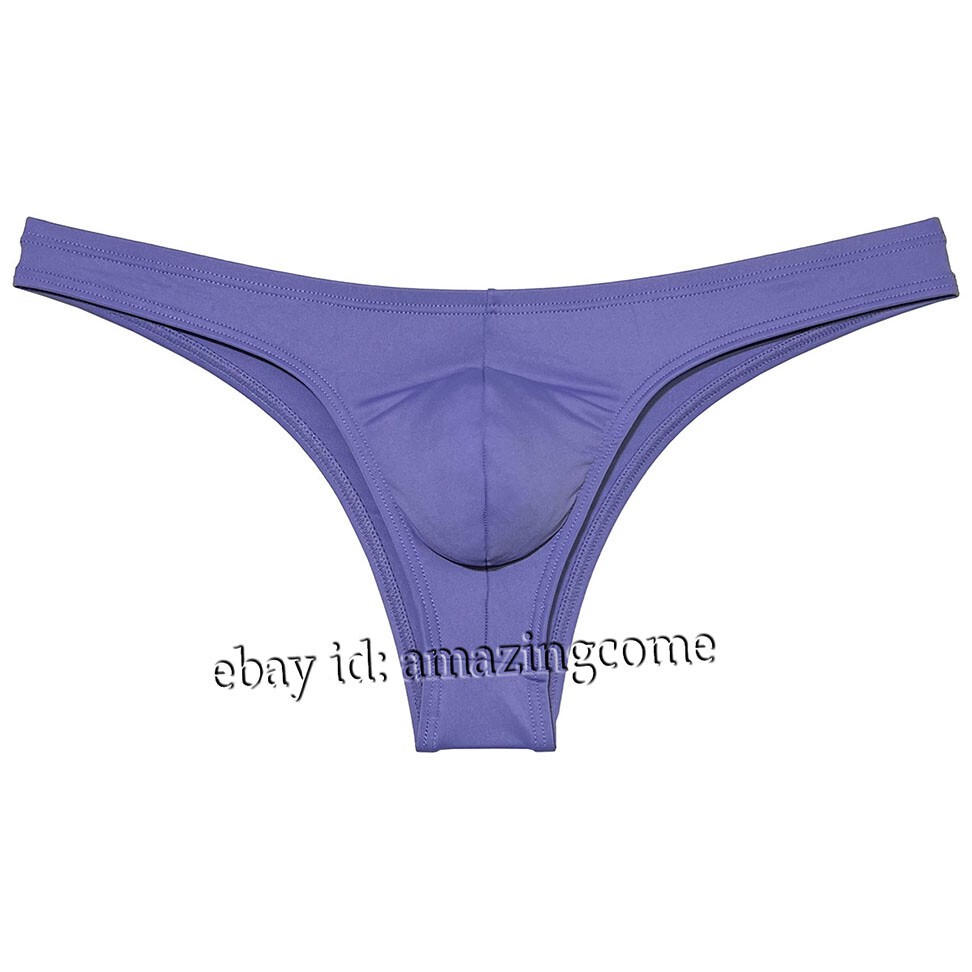 Men Cheeky Briefs Underwear Skin Feel Bikini Briefs Low-rise 1/2 Hip Booty Pants