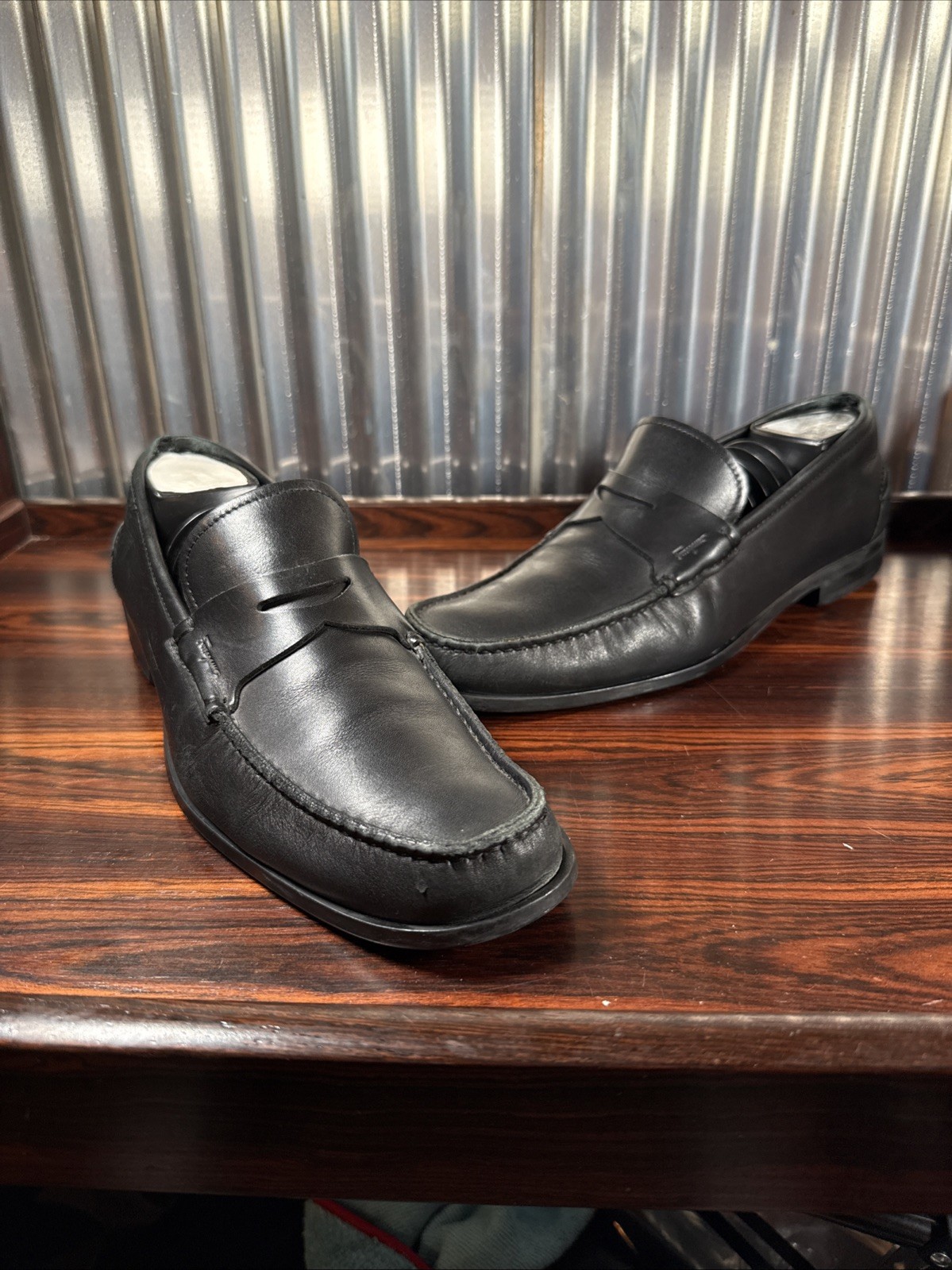 Ferragamo Mens 9 D Leather Penny Loafers $895 Retail No Box *SEE DESCRIPTION*