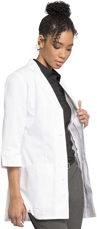 NWT Cherokee Professionals with Certainty Women Scrubs Lab Coats 30″ 3/4 XS-2XL