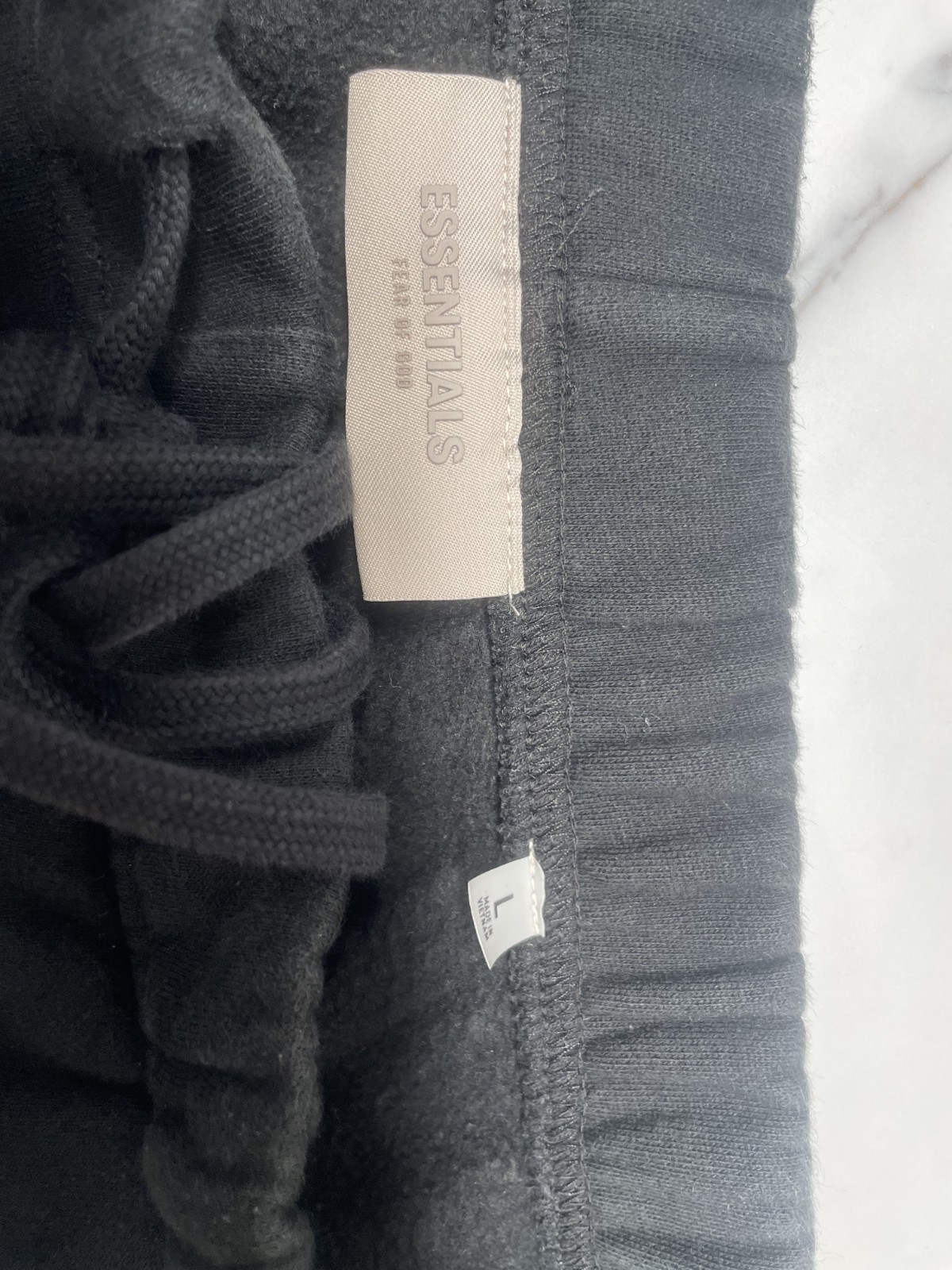 fear of gods essentials sweatpants black medium