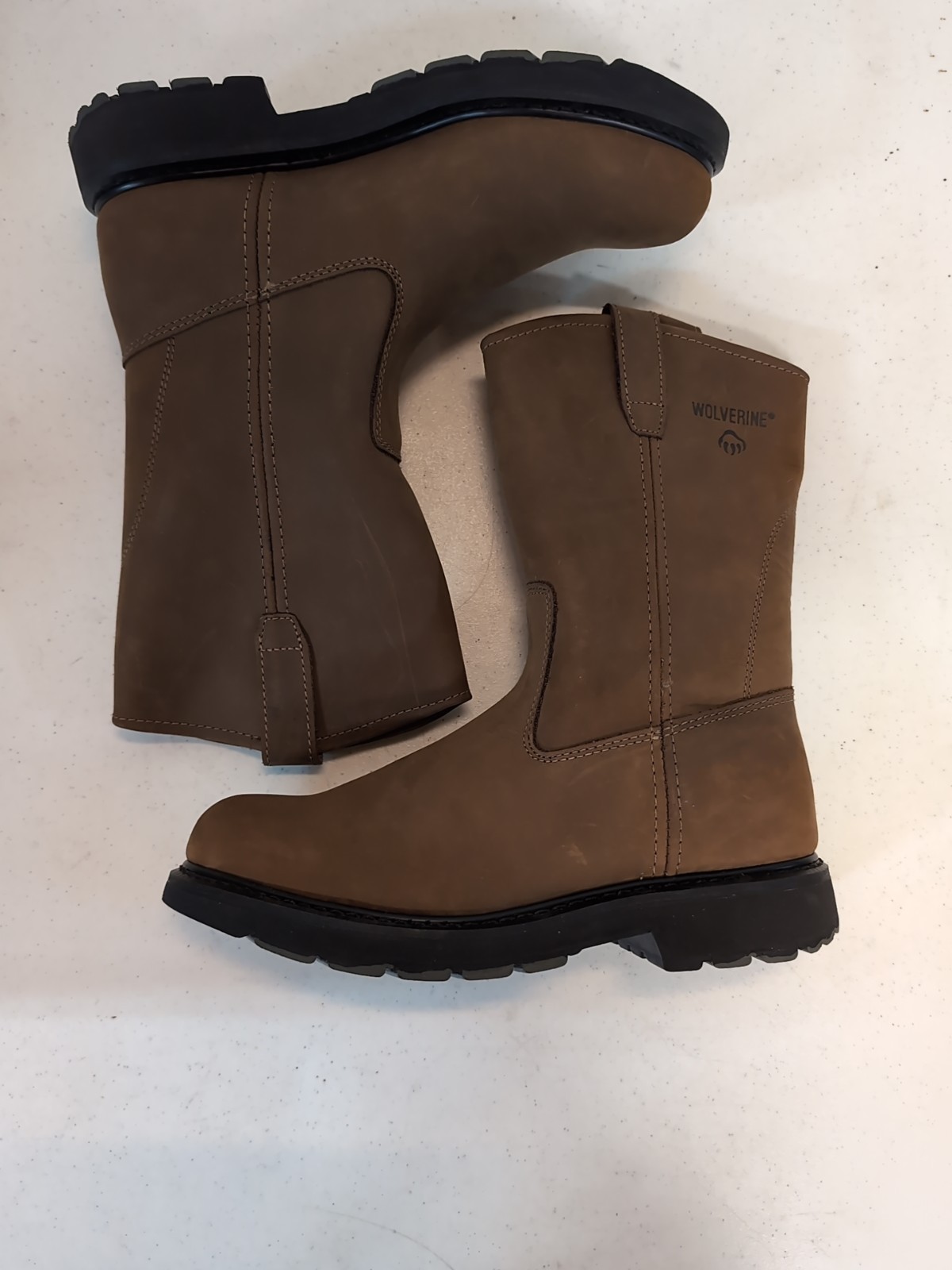 NEW Wolverine Wellington Work Boots Men’s SIZE 9.5 M Brown Leather NWT, IOB