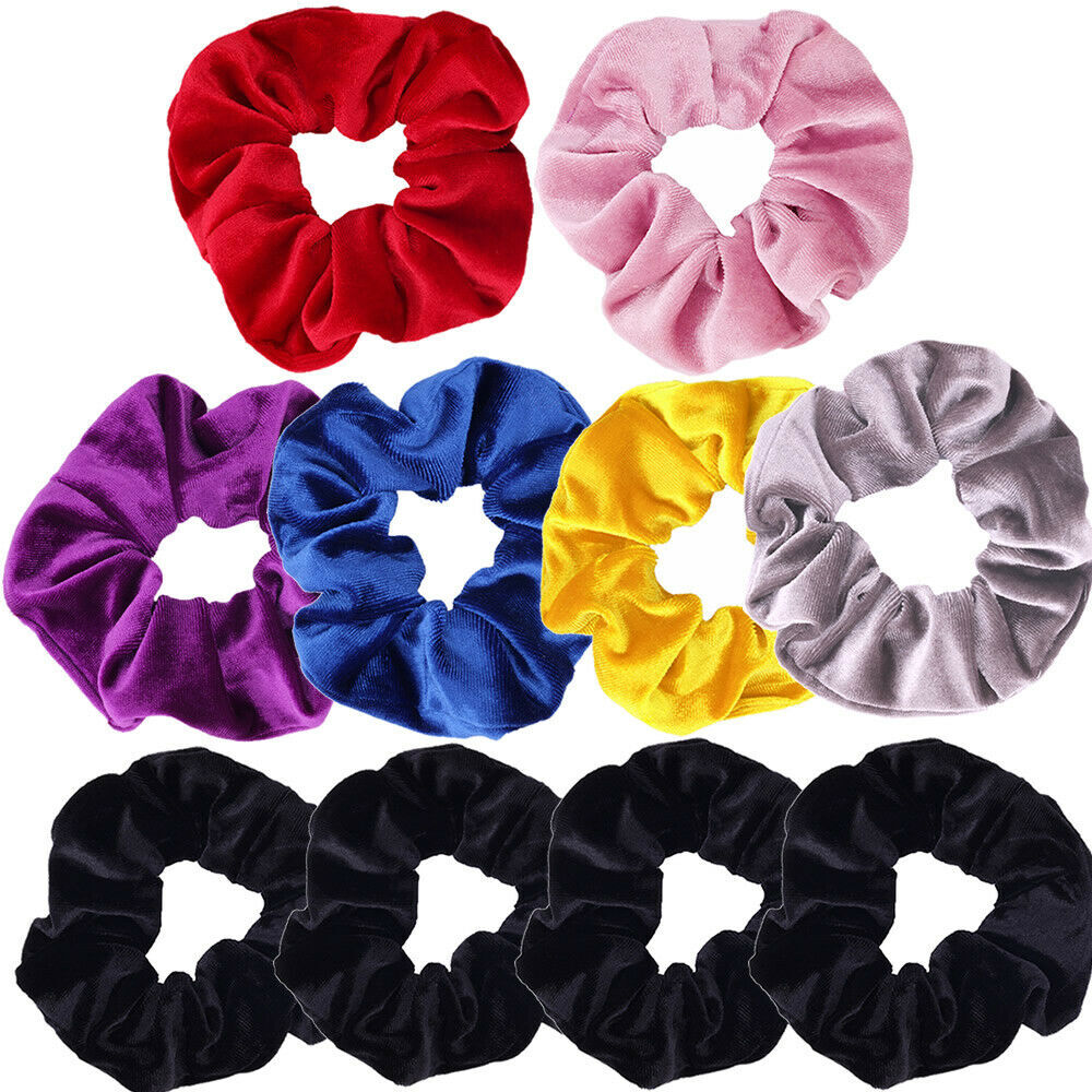 10x Hair Scrunchies Velvet Elastic Hair Bands Scrunchy Rope Ties For Women Girl