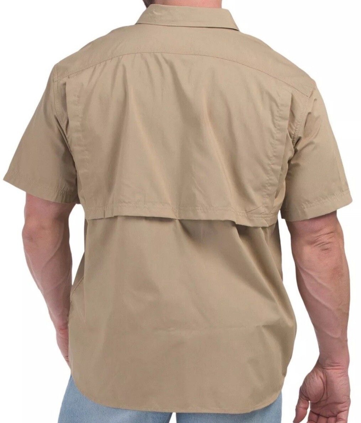 Carhartt Force Ridgefield XL Shirt Khaki Logo Button-Up Pockets FastDry Vented