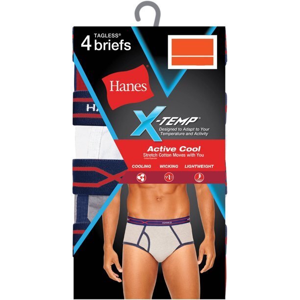 Hanes Men’s 4-Pack Briefs Active Cool X-Temp size 2X