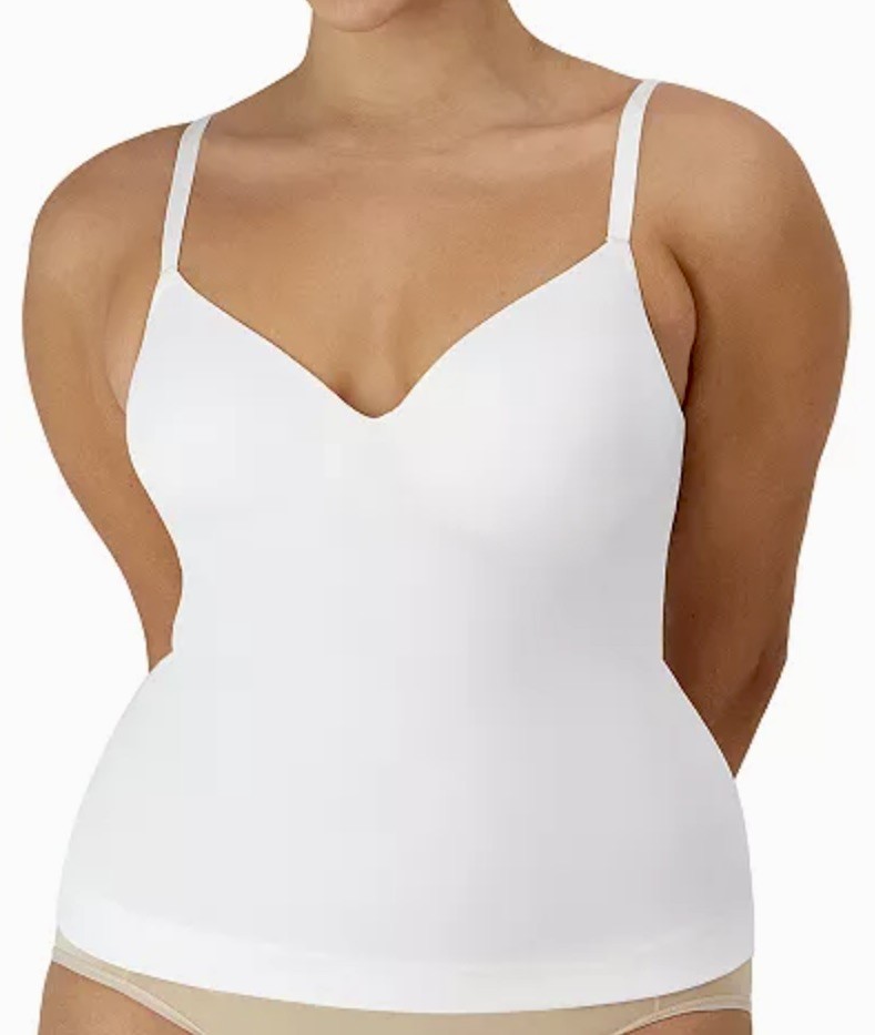 MAIDENFORM Tummy Tucking Foam Cup White Firm Control Cami Womens Sz S M L XL 2XL