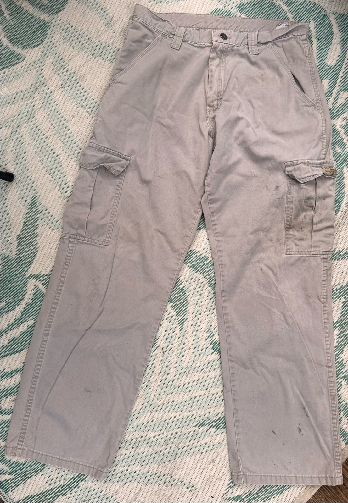 Wrangler Authentics Real Comfort Jeans Mens 30×30 Gray Work Pants Straight Leg