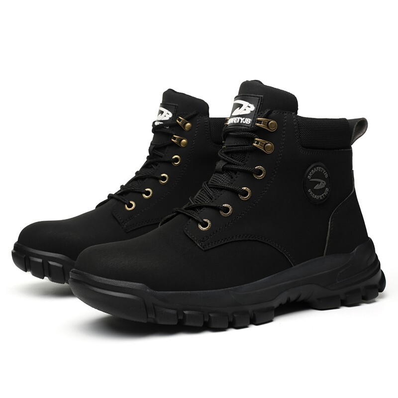 Waterproof Men’s Safety Work Boots Steel Toe Shoes Anti Impact And Anti-Puncture