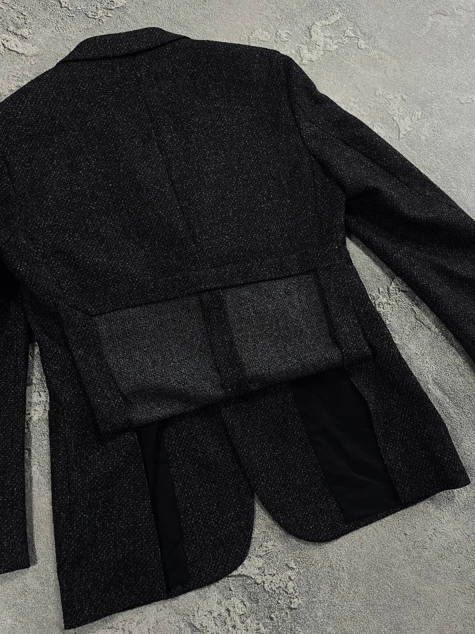Ermenegildo Zegna Soft Drop 8 Black Textured Wool Blend Blazer Jacket Size 46R