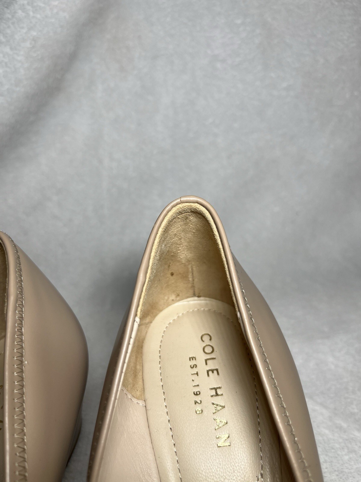 Cole Haan Leather 1 Inch Ballet-Inspired Wedge Pumps Size 8