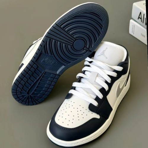 Men’ s Basketball Shoes Jordan 1 “White/Blue” Low OG Style US Size 7-12