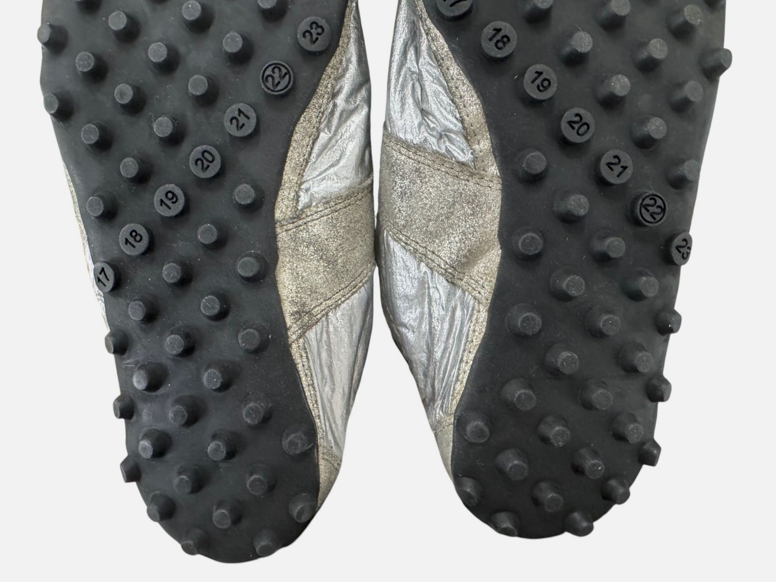Maison Margiela Women’s Silver Sprinters Low-Top Sneakers Shoes Size EU:37 US:7