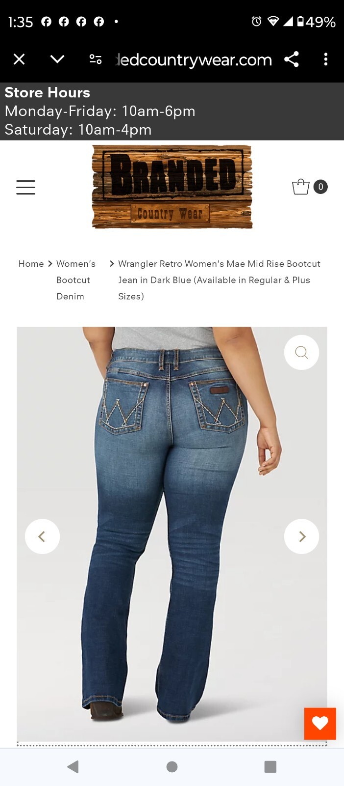 NWT Wrangler Retro Rae Mid-rise Jeans