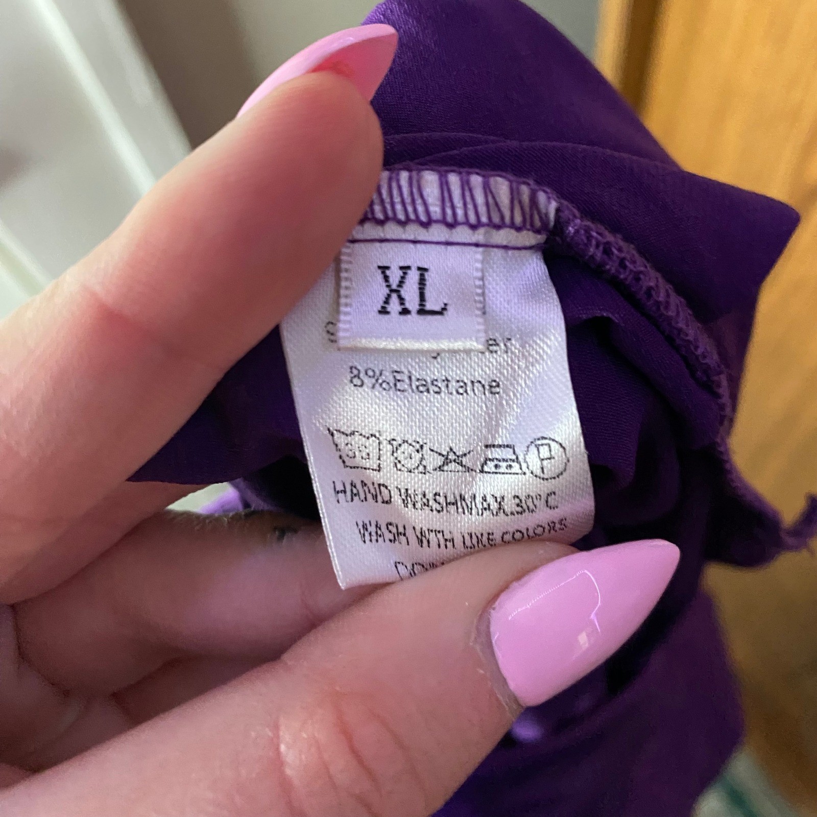 Asymmetrical Satin Ruched Midi Dress Womens XL Purple Lace Up Back Cowl Neck