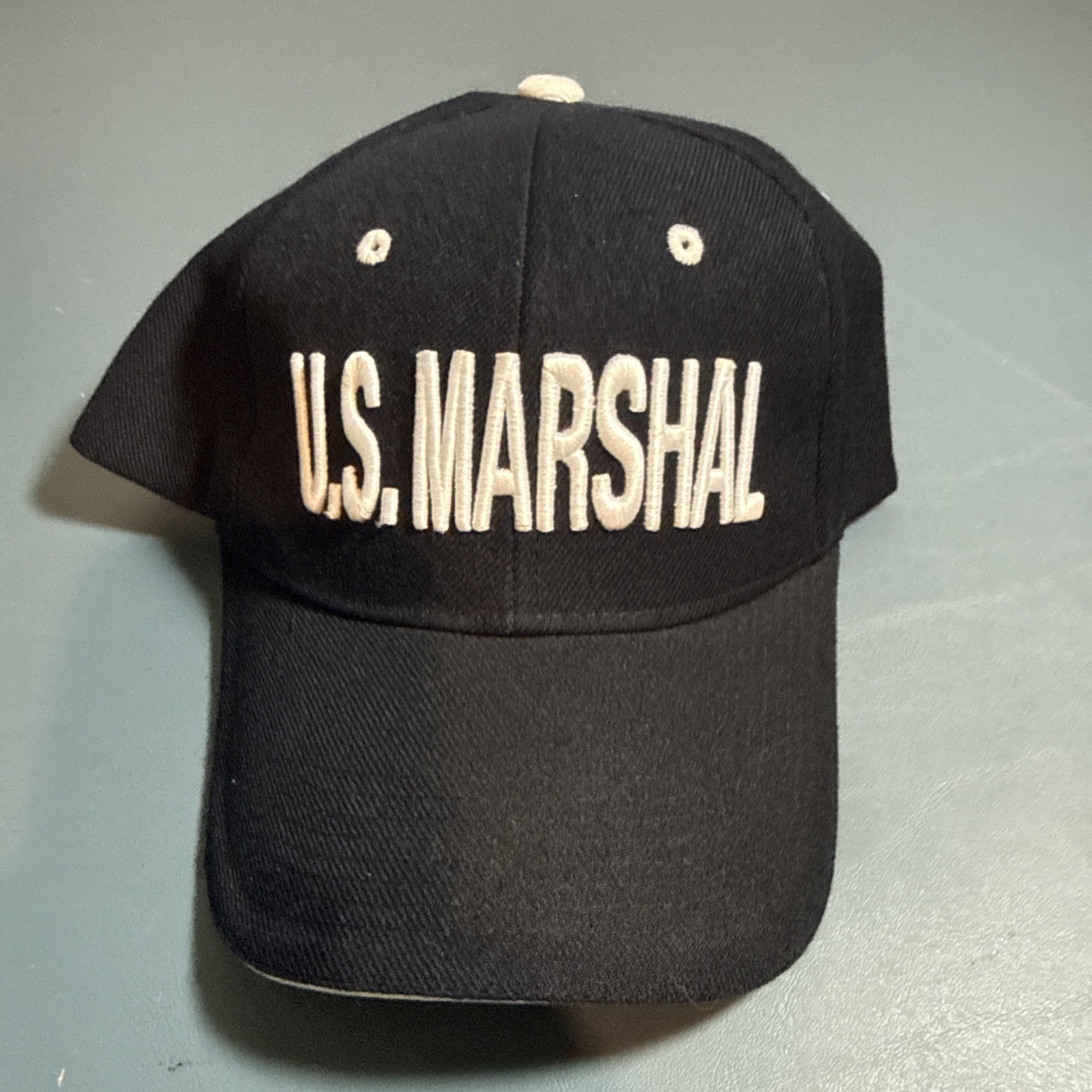 US Marshall Law Enforcement Black Adjustable 6 Panel Curved Bill Adults Hat Cap