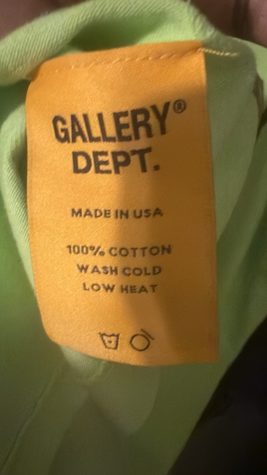 Gallery Dept Tshirt Lot 2pc Lime green black yellow