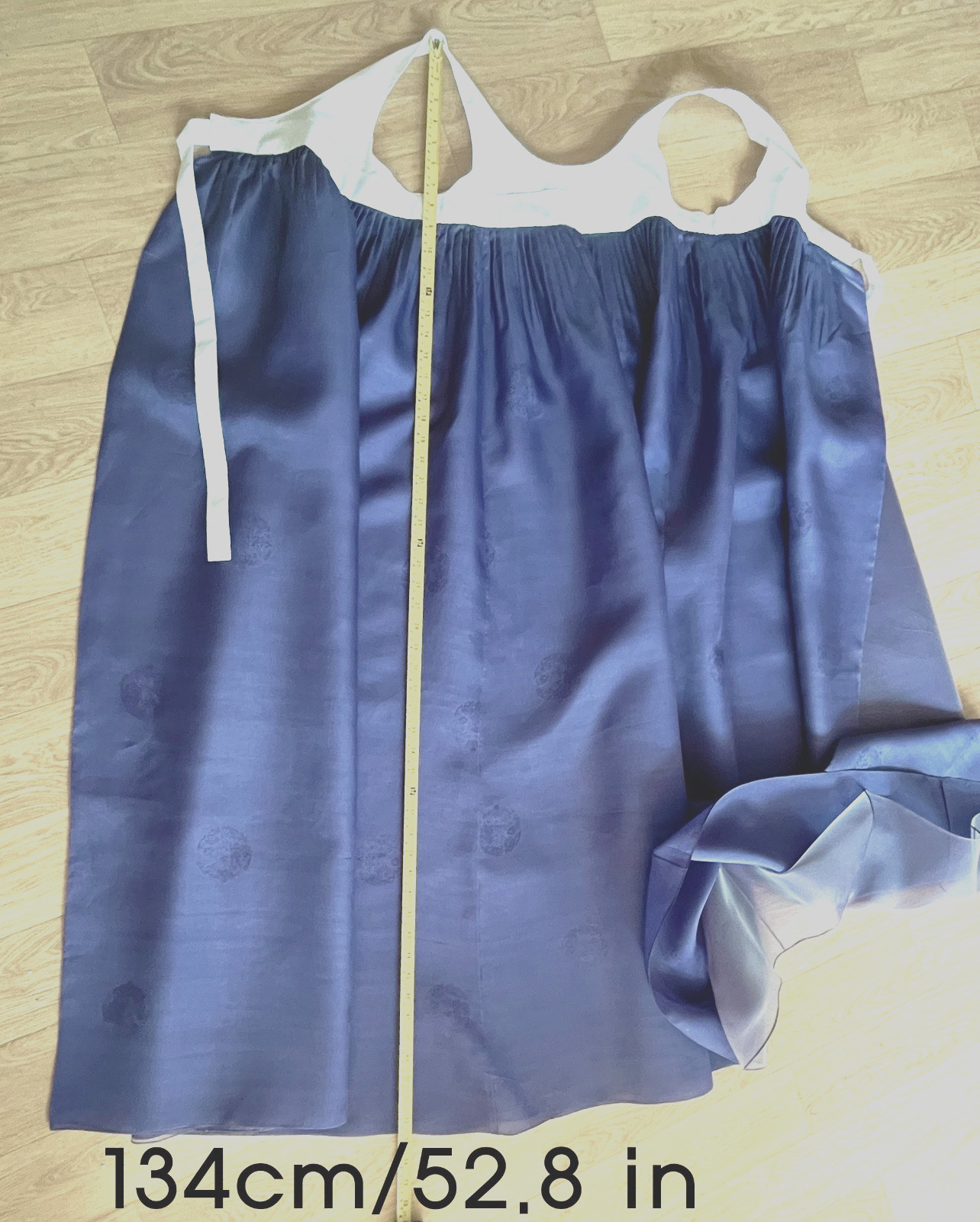 Premium Silk Traditional Korean Hanbok Dress–Mint & Purple / Petticoat /Hand bag