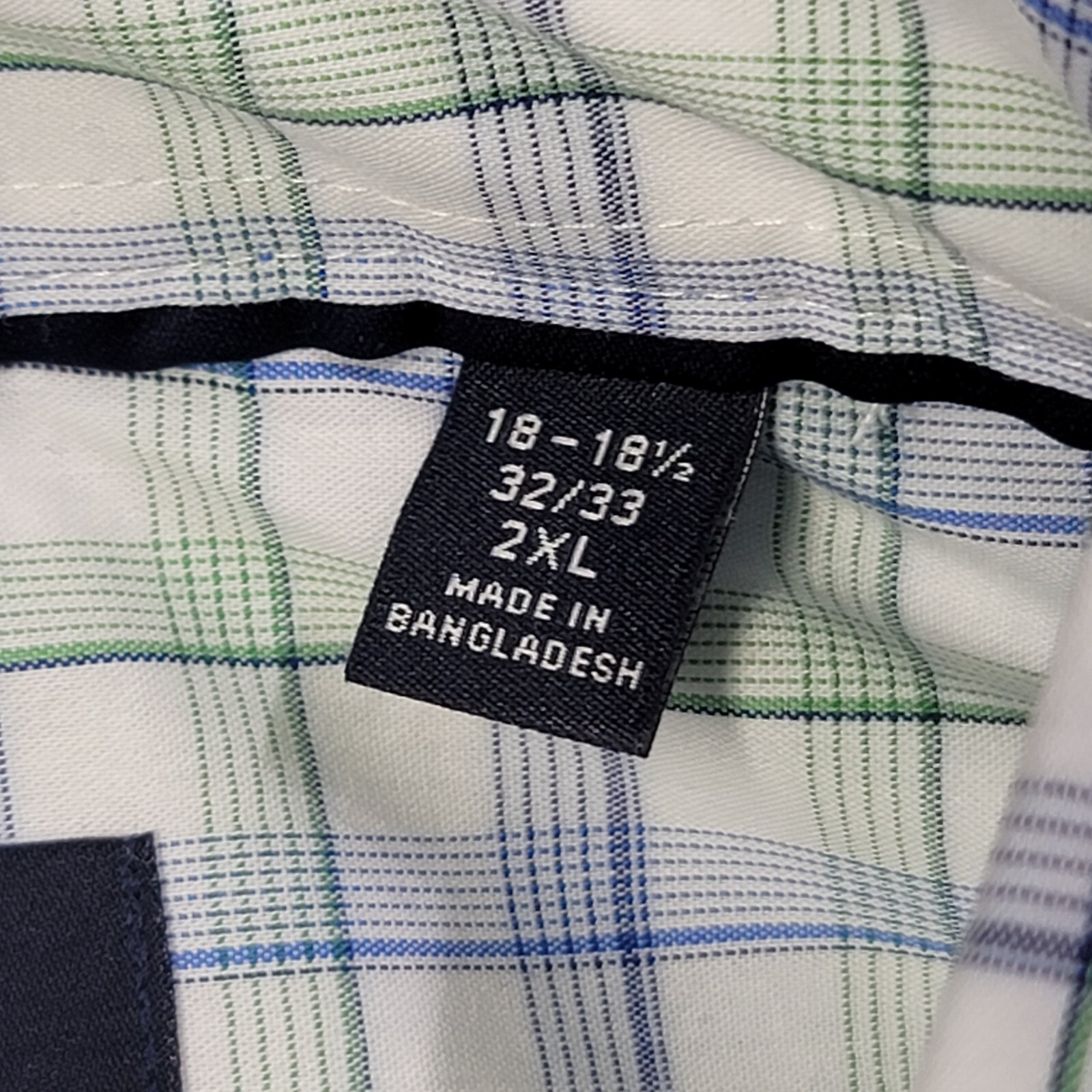 Tommy Hilfiger Shirt Men 2XL White Plaid Regular Fit All Season Stretch NWT