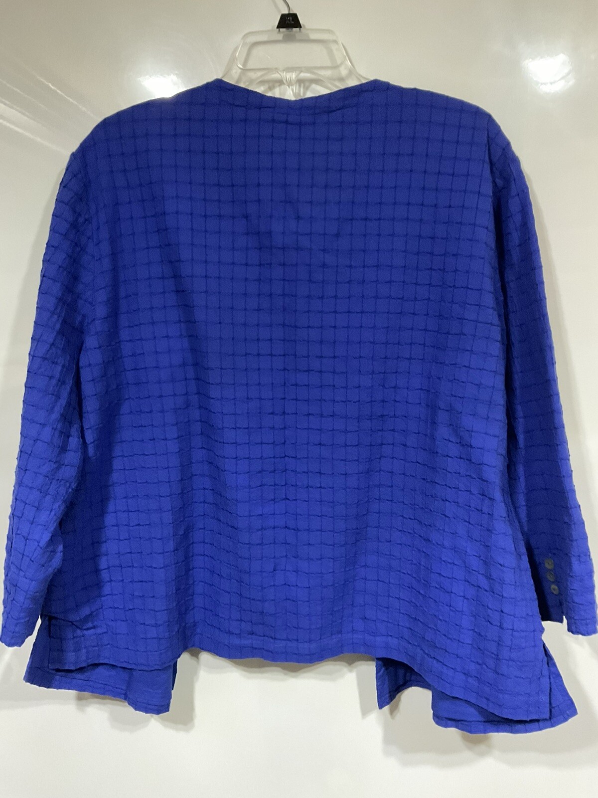 Chico’s NWT Royal Blue Basket Weave Lightweight Open Jacket. Women’s 3 (XL)