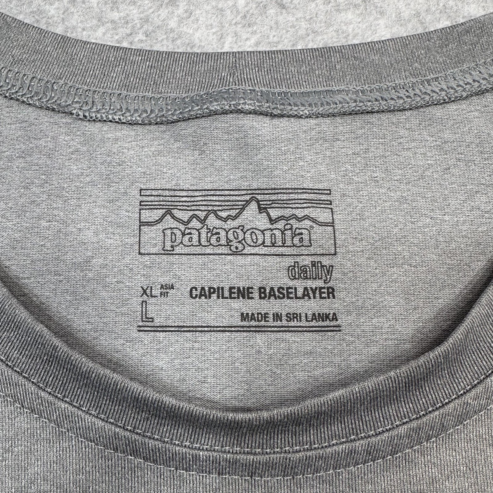Patagonia Capilene Daily Baselayer Tee Shirt Mens Large Gray Built To Endure