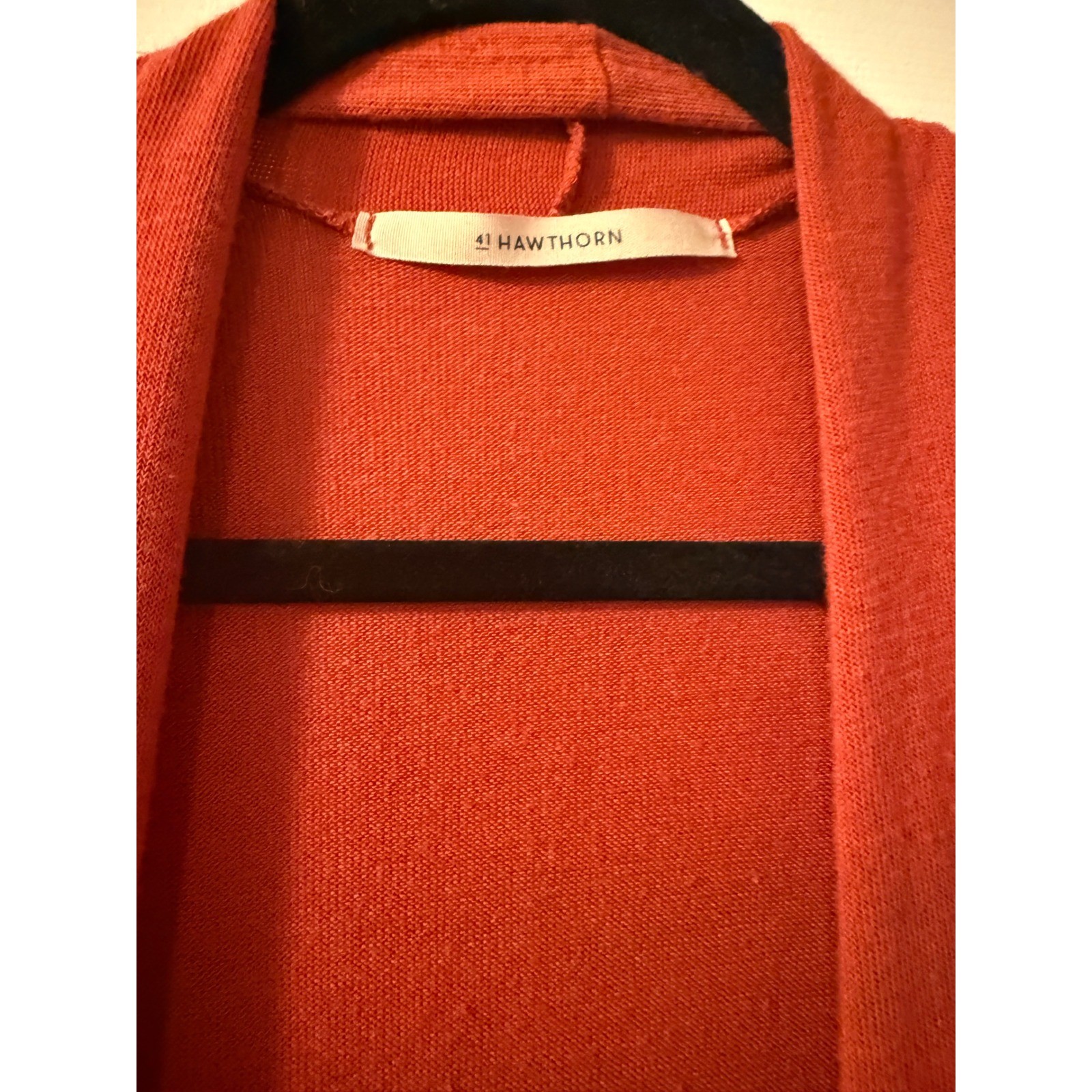 41 Hawthorn Womens XL Orange Open Front Draped Waterfall Cardigan 9029-140