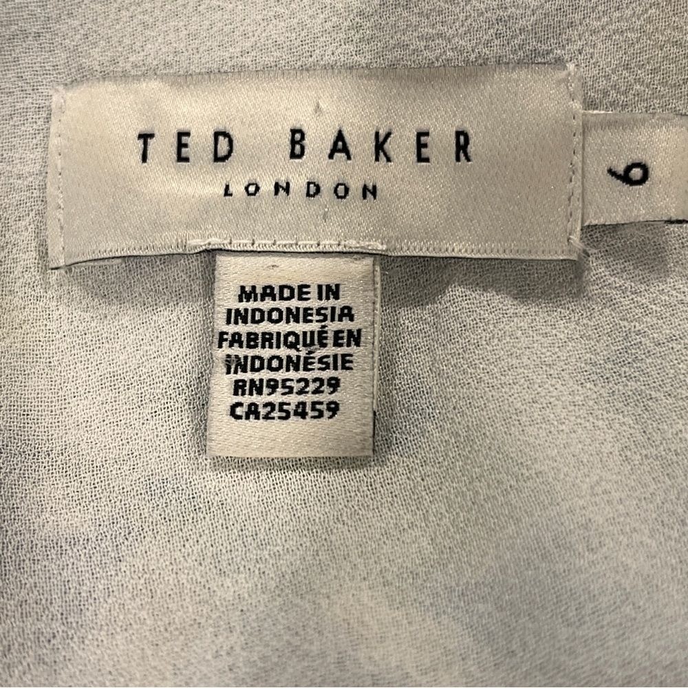 Ted Baker Nicciey Floral Puff Sleeve Midaxi Dress size 6