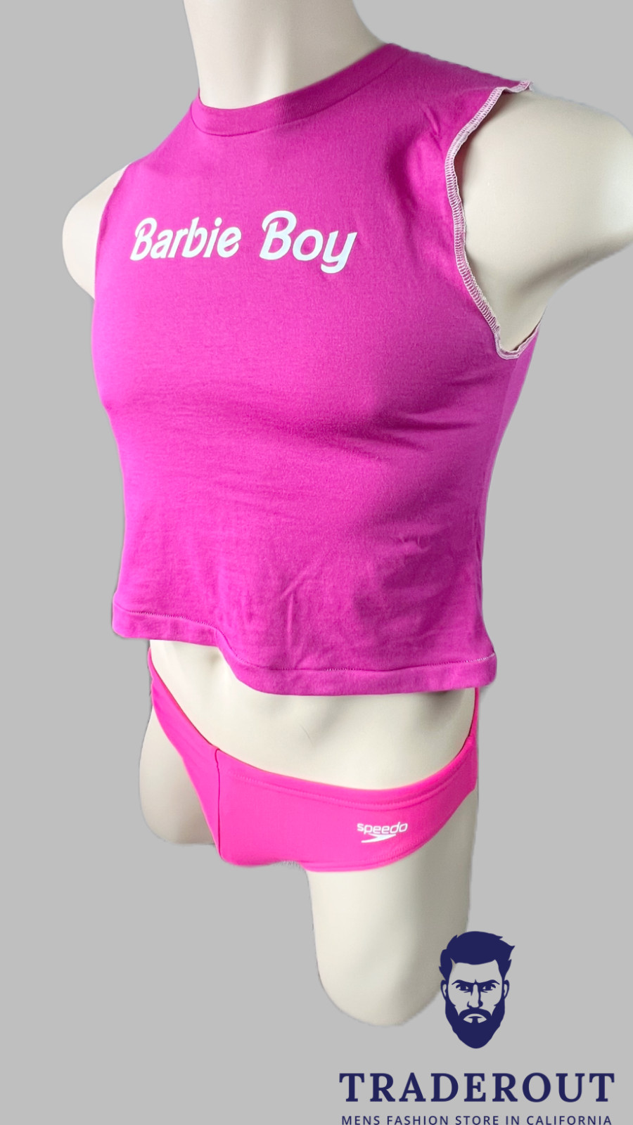 H.E.Arts Barbie Boy custom print mens berry pink cotton jersey crop top T-shirt