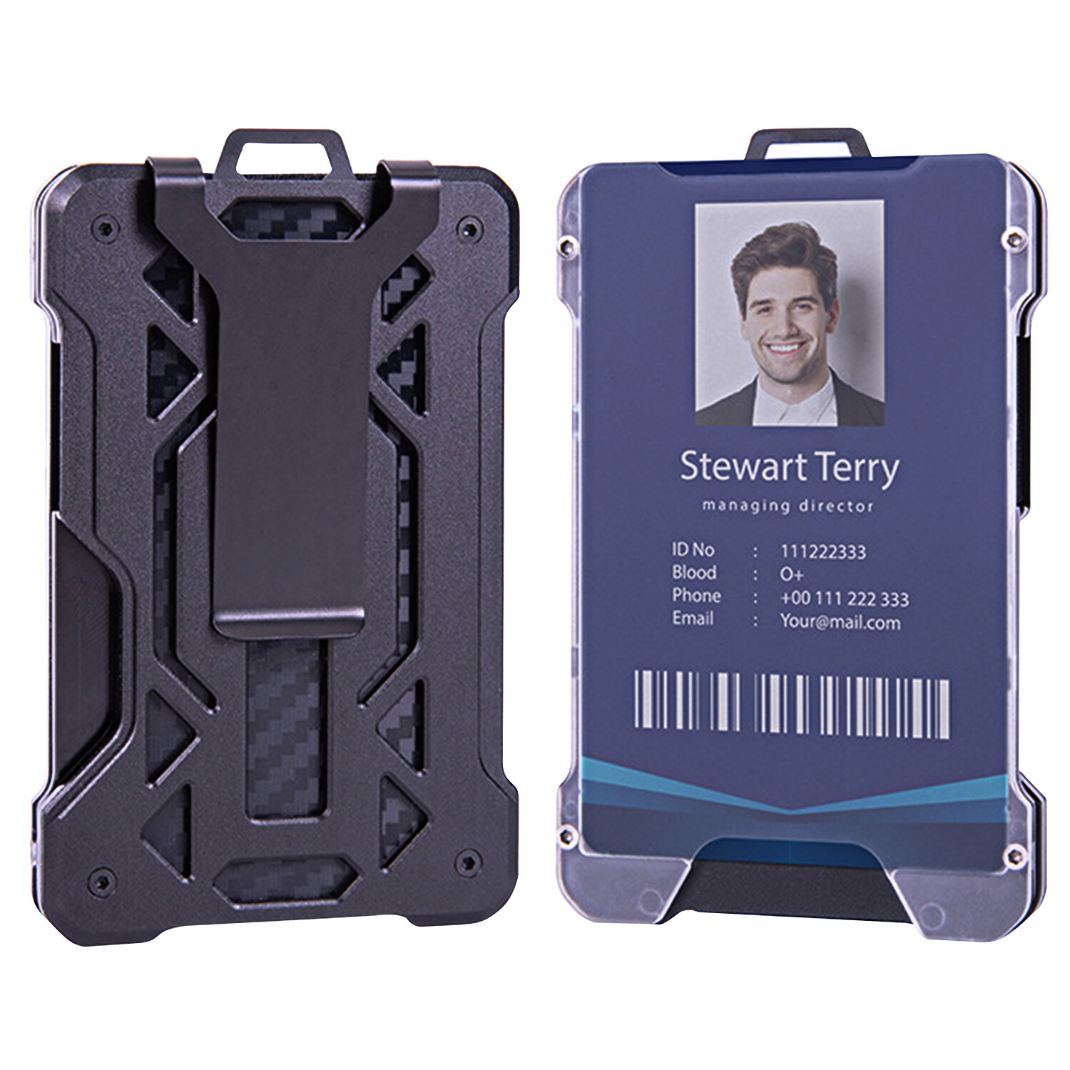 Men’s Aluminum RFID Blocking Money Clip Slim Credit ID Card Holder Metal Wallet