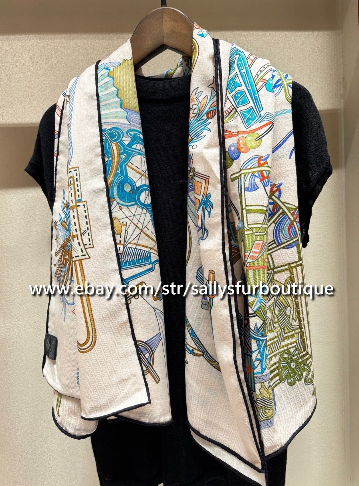 2026 Sallys 70% Cashmere 30% Silk Wrap Scarf Future Print Double Face Shawl 53″