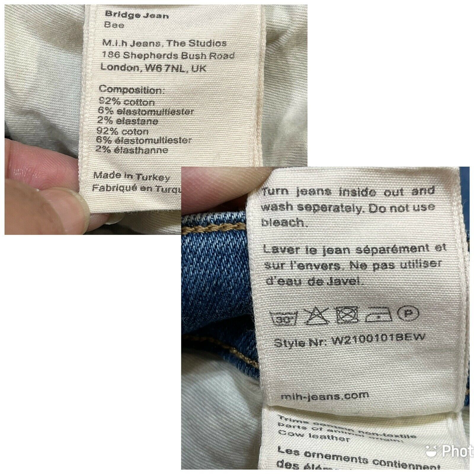 Anthropologie M.i.H. Jeans Size 27 Bridge High Rise Medium Wash Skinny Jeans