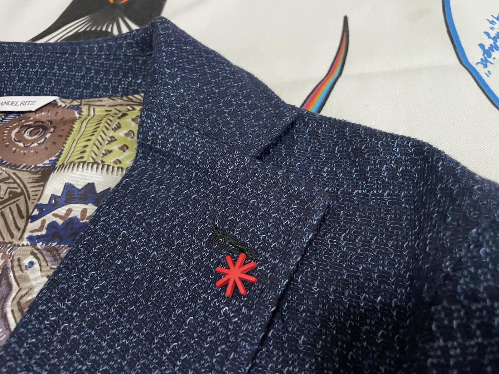 NWT Manuel Ritz Jacket Blazer Sport Textured 1/4-Lined Linen Blend IT 52 / US 42