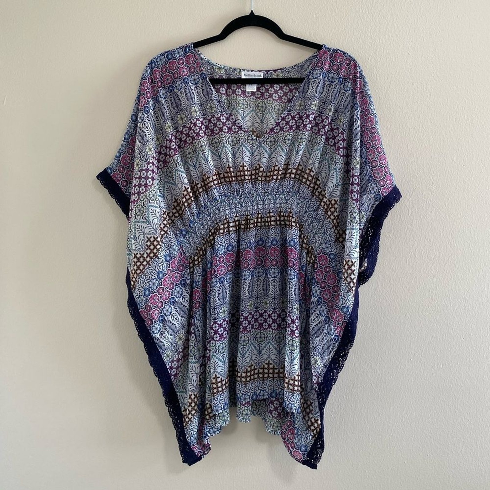 Motherhood Maternity Printed Kimono Sleeve Top Size Medium