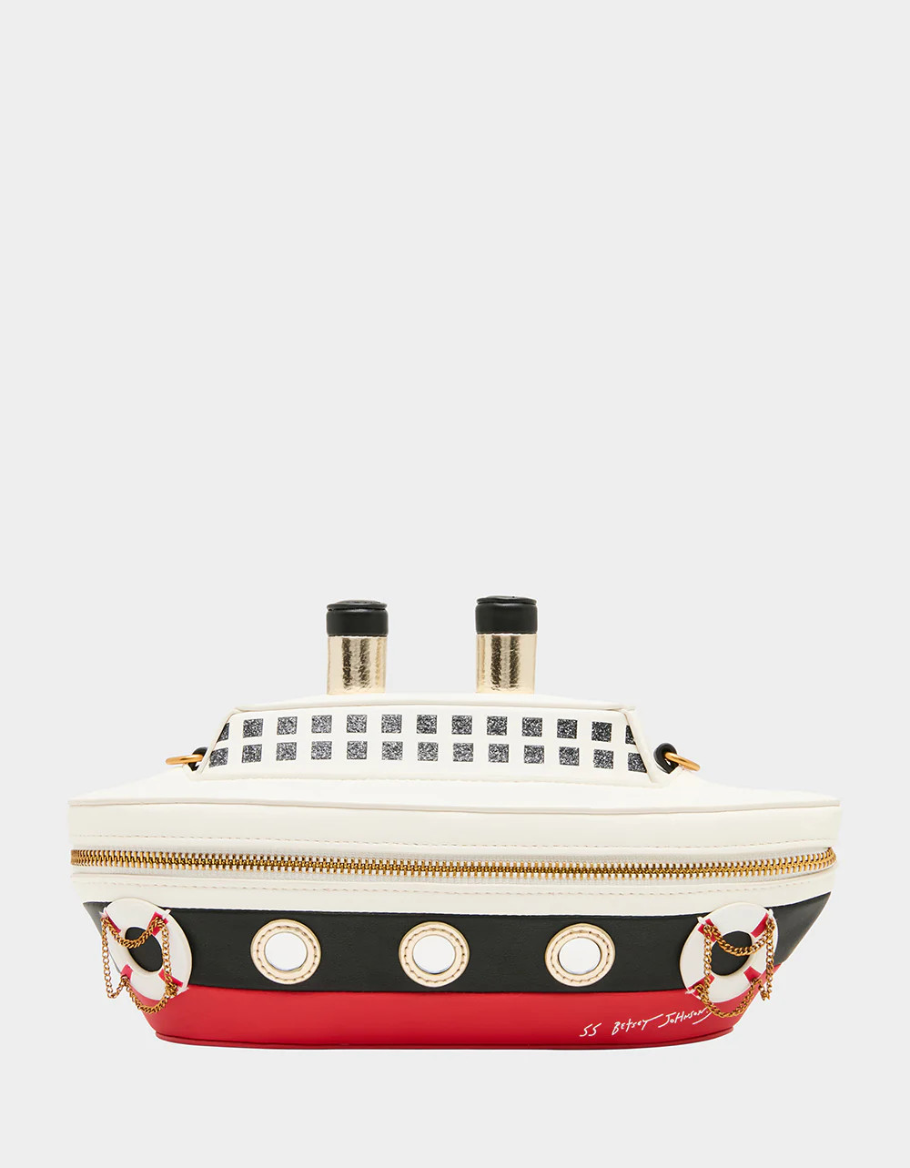 Betsey Johnson Kitsch Ship Tease Multi Color Cruise Ship Crossbody Bag NWT