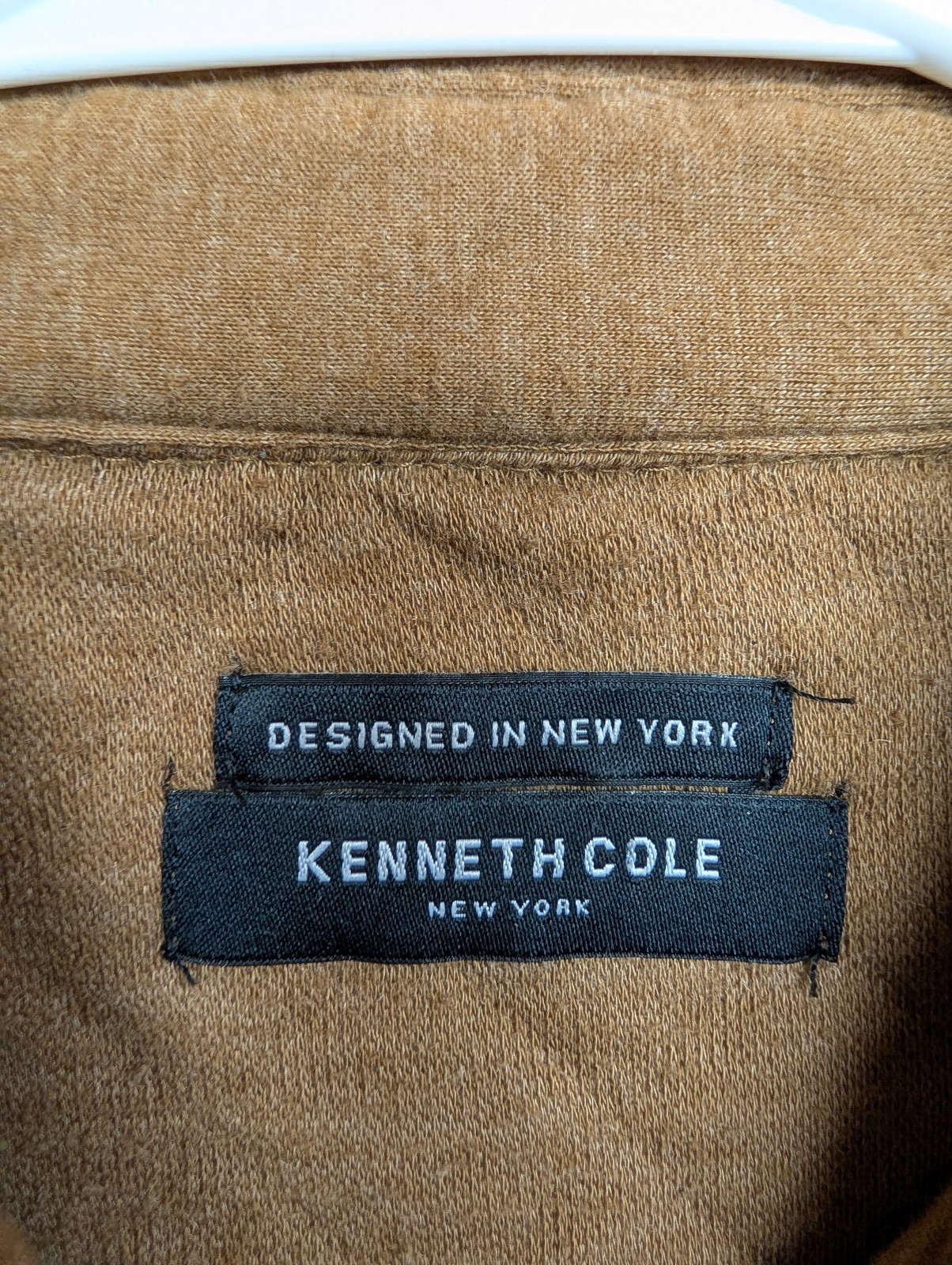 Kenneth Cole New York Women’s Quilted Button-Up Shirt Jacket Tan Size Large