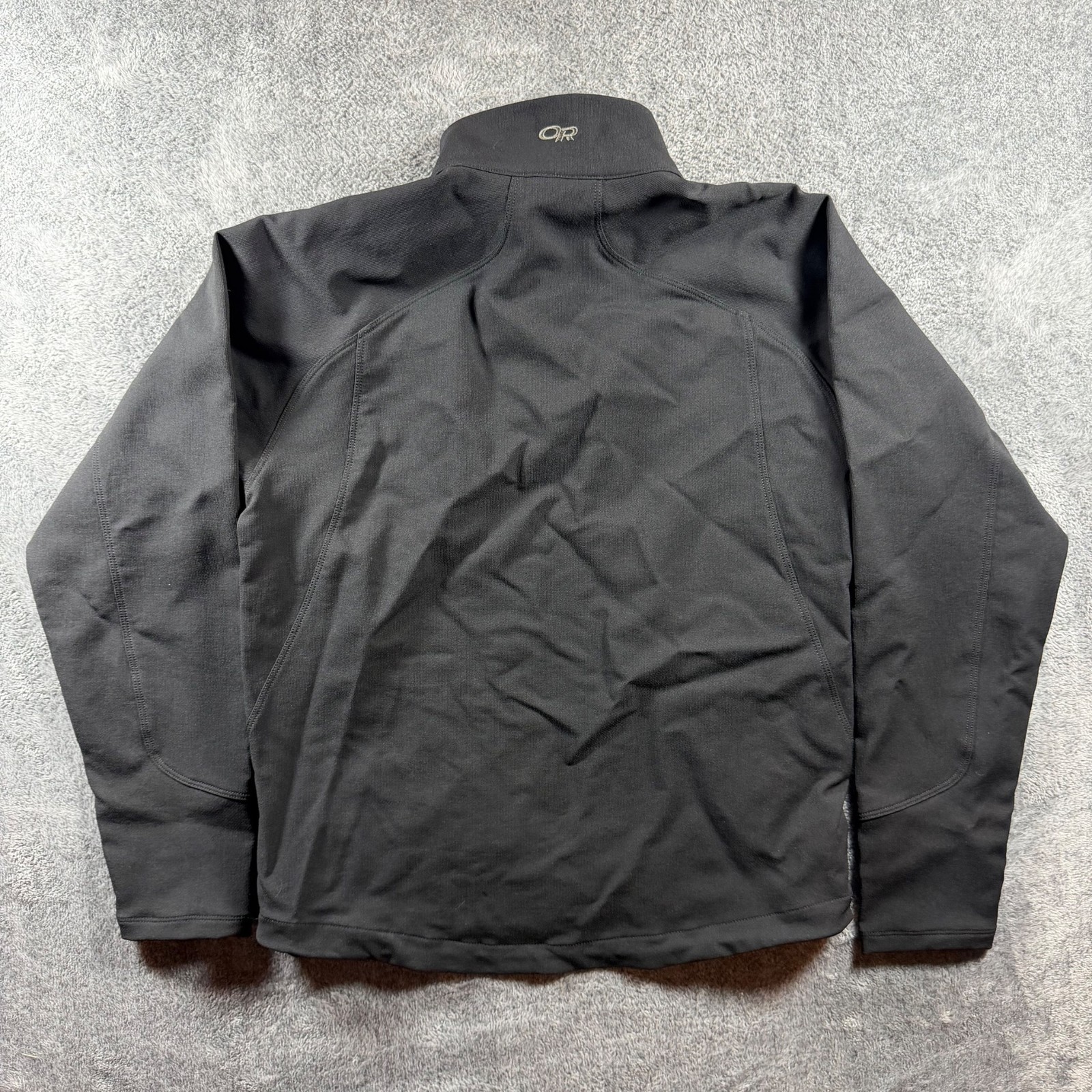 Outdoor Research Jacket Mens Medium Black Full Zip Transfer Soft Shell Hiking