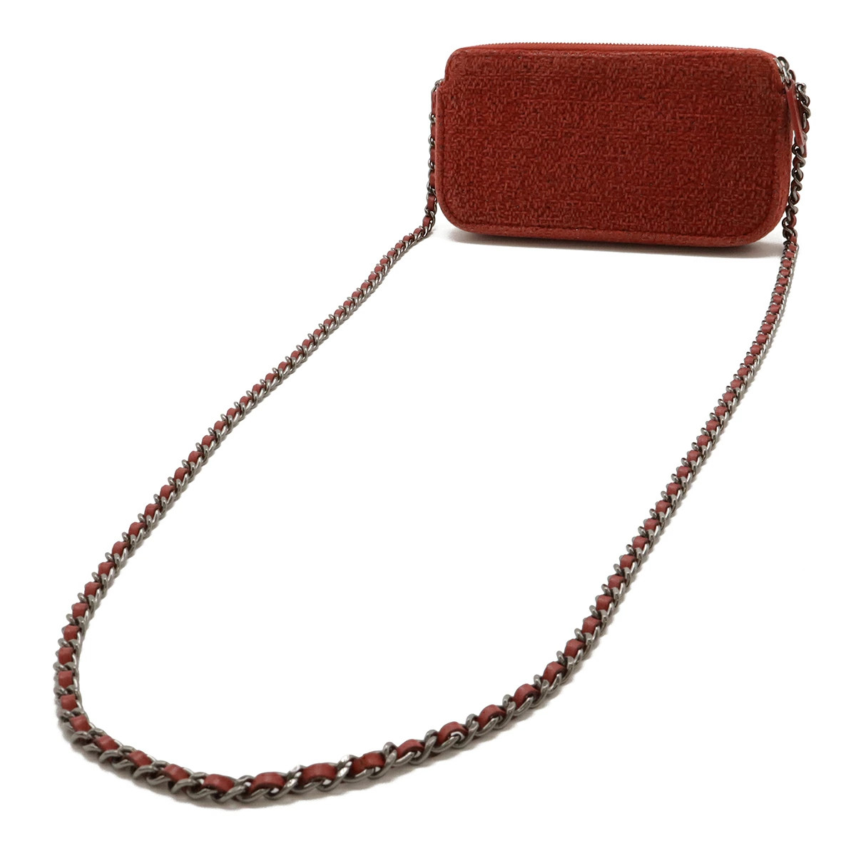 CHANEL Deauville Chain Wallet Long 2Way Shoulder Bag Pochette Clutch Bag