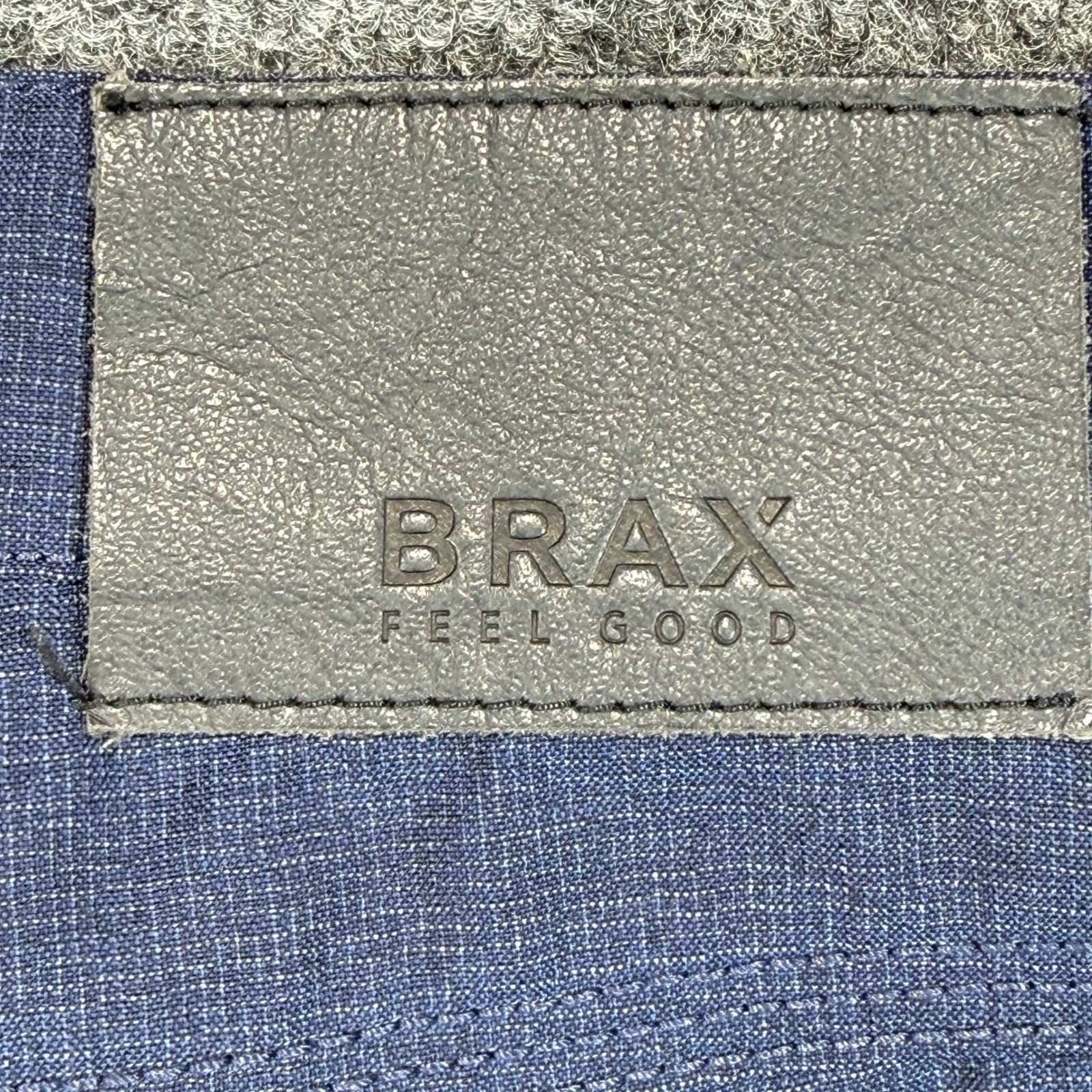Brax Cooper Fancy Trousers Mens 35×30 Blue Virgin Wool Regular Fit Five Pocket