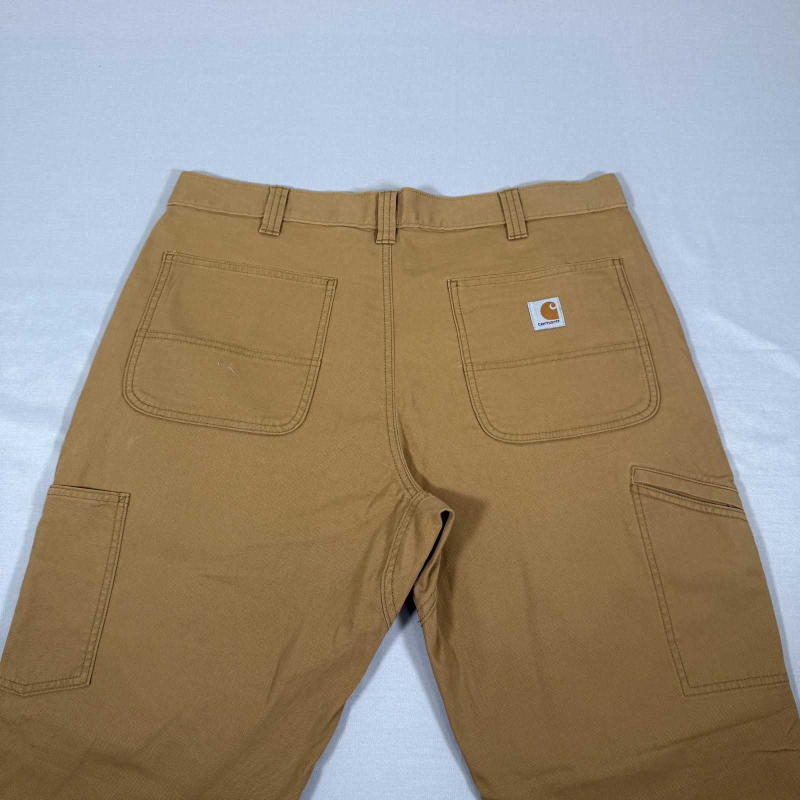 Carhartt Pants Mens 38×32 Brown Canvas Double Knee Rugged Flex Utility 102802